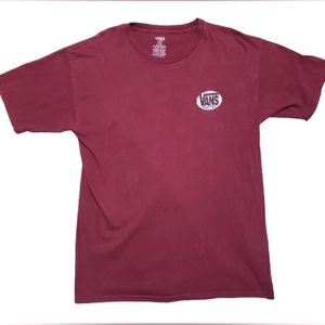 Vans Off The Wall Burgundy Men's T-Shirt Size Large